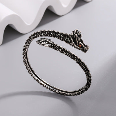 Pulsera de Serpiente Vintage Destrozada Ojos Rojos - Image 4