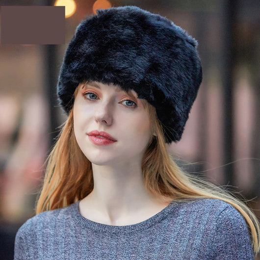 Gorro de Piel de Conejo Elegante para Invierno - Estilo Europeo y Americano - Image 4