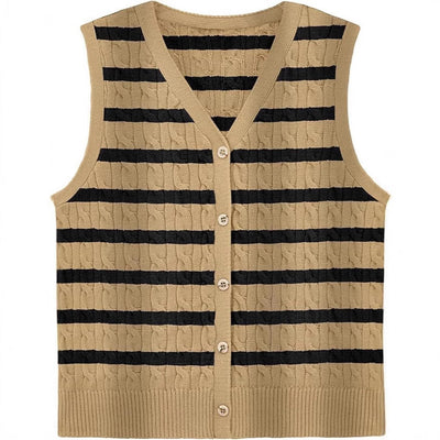 Chaleco Tejido Retorcido para Mujer - Estilo Europeo y Americano - Image 5