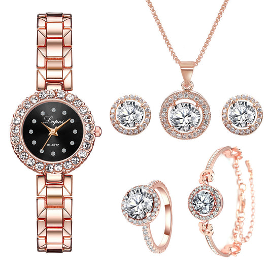Conjunto de Reloj y Pulsera de Acero para Dama con Cuarzo - Image 2