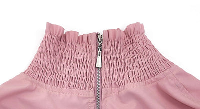 Blusa Elegante de Cuello Alto con Pliegues y Encaje - Image 11