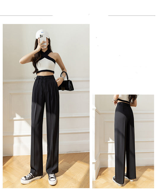 Pantalón Ancho de Cintura Alta con Drapeado Elegante - Image 16