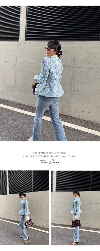 Abrigo Corto de Tweed para Mujer - Image 7