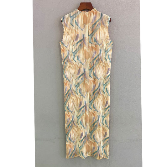 Vestido Plisado Sin Mangas para Mujer - Colección Verano