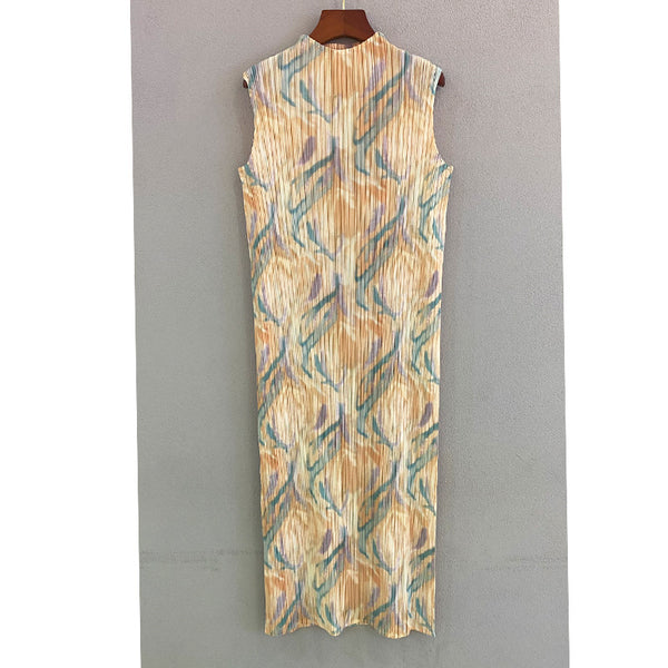 Vestido Plisado Sin Mangas para Mujer - Colección Verano