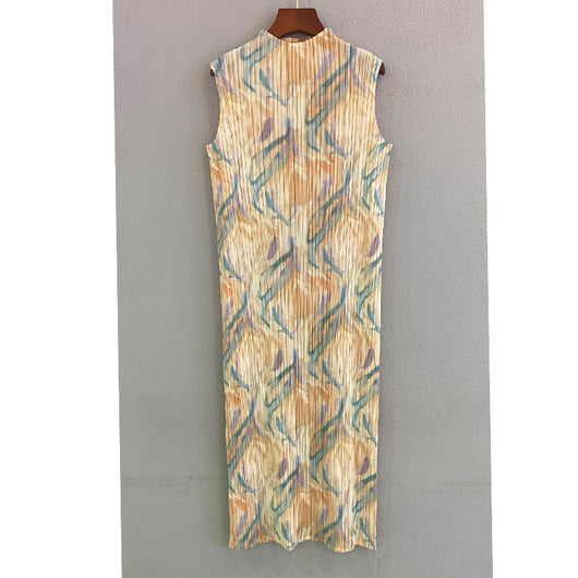 Vestido Plisado Sin Mangas para Mujer - Colección Verano