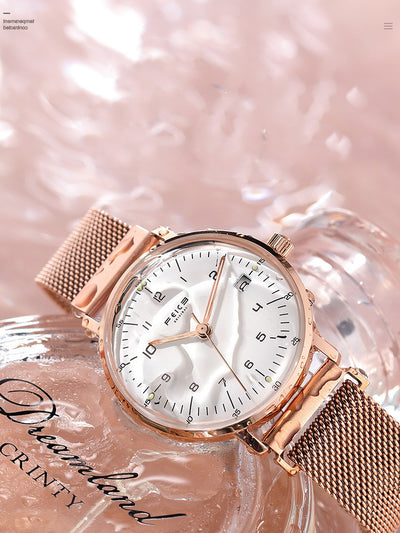 Reloj Ultradelgado Impermeable para Mujer con Movimiento Japonés y Calendario - Image 13