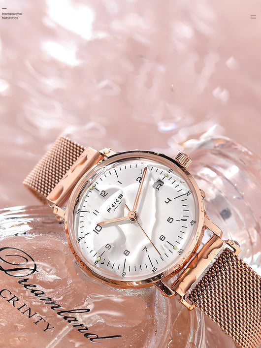 Reloj Ultradelgado Impermeable para Mujer con Movimiento Japonés y Calendario - Image 13