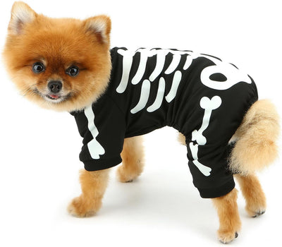 Disfraz de Esqueleto Fluorescente para Perros Pequeños - Pijama Jumpsuit Respirable - Image 4