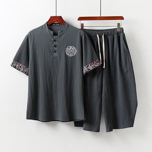 Traje de Lino Manga Corta para Hombre - Colección Verano Ultraligero - Image 2