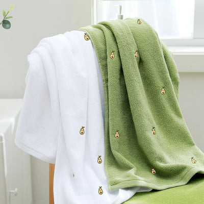 Toalla de Baño de Algodón con Bordado de Aguacate - Image 2