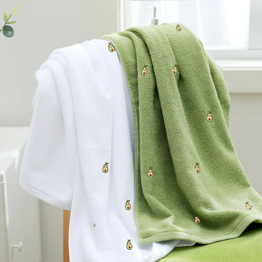 Toalla de Baño de Algodón con Bordado de Aguacate - Image 2