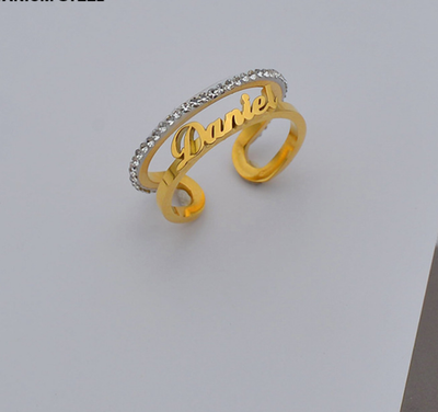 Anillo Personalizado de Acero Inoxidable Grabado