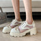 Zapatos Plataforma Mujer con Malla Transpirable y Punta Redonda