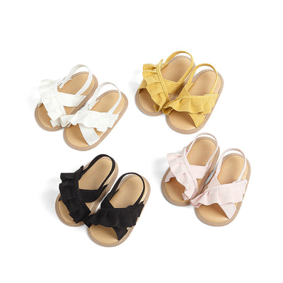 Zapatos Suaves para Bebé Niña Primavera Verano con Cordones y Suela Flexible