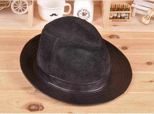 Sombrero de Ala Ancha en Cuero y Piel de Oveja - Image 9