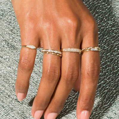 Anillo Fino Chapado en Oro para Mujer - Diseño Minimalista