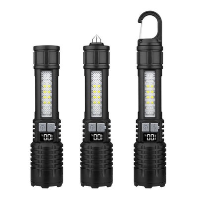 Linterna Táctica Recargable con Zoom y Láser Blanco para Patrullaje - Image 4