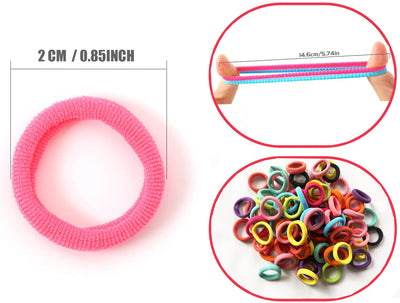 Pack 100 Cintas Elásticas para Cabello Infantil - Multicolor Suave sin Costuras - Image 2