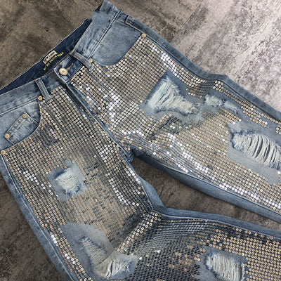 Pantalón Denim Recto Cropped de Tiro Medio para Mujer - Image 14