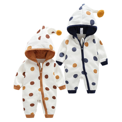Body Gatero de Algodón Estampado con Capucha para Bebé