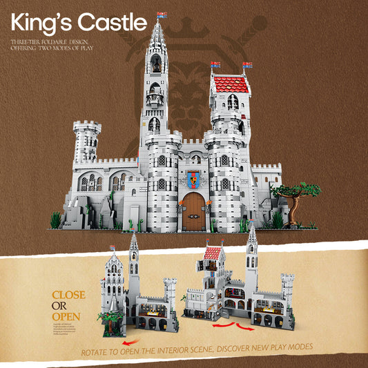 Castillo Real con Bloques de Construcción - Modelo Arquitectónico Detallado - Image 2