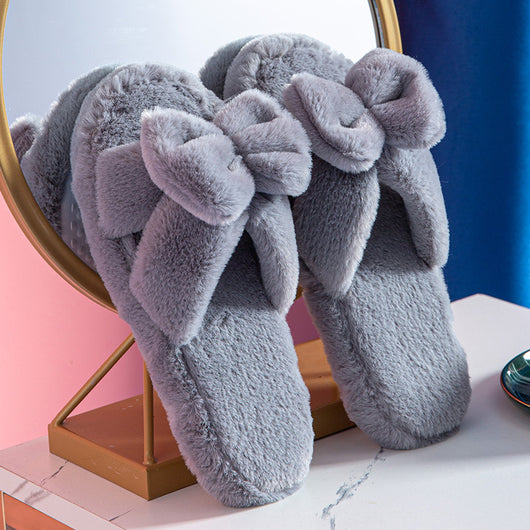 Pantuflas de Felpa con Moño - Comodidad Suave en Casa - Image 9