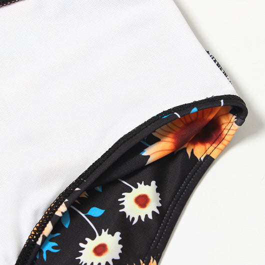 Bikini Dividido Estampado de Cintura Alta con Volantes para Mujer - Image 25