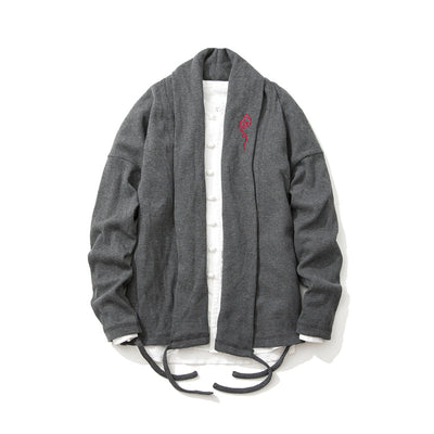 Cardigan Tejido Bordado Hanfu Étnico Holgado - Image 9