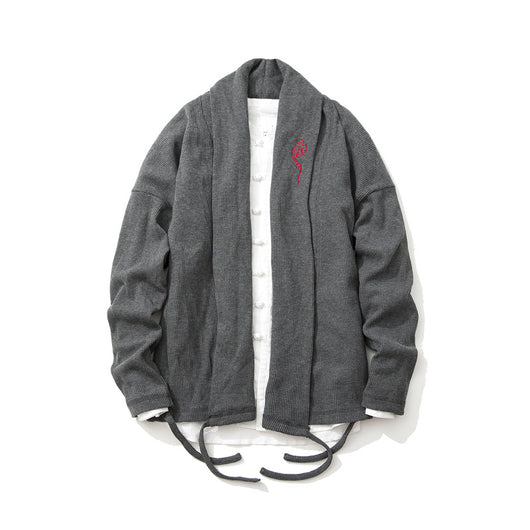 Cardigan Tejido Bordado Hanfu Étnico Holgado - Image 9