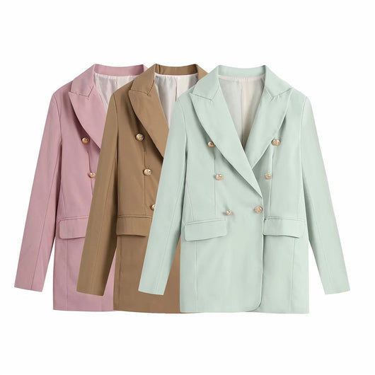 Blazer Slim Fit Casual de Manga Larga - Corte Estilizador