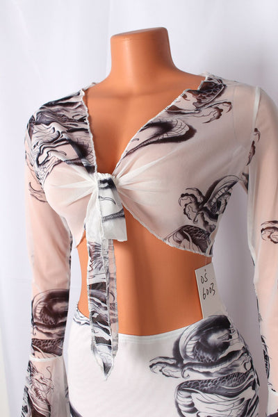 Conjunto Corto de Tul Sensual para Discoteca - Falda Transparente de Dos Piezas - Image 14