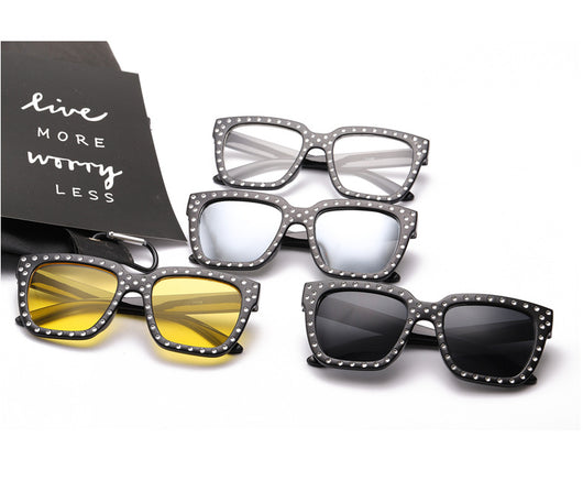 Gafas de Sol Grandes con Strass Estilo Europeo y Americano para Mujer - Image 7