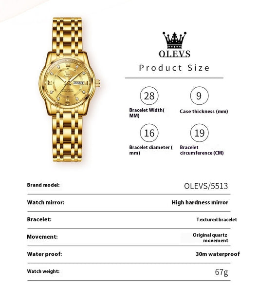 Reloj de Cuarzo para Mujer con Números Romanos Resistente al Agua - Image 12