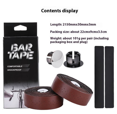 Cinta de Manillar para Bicicleta de Ruta con Textura Cuero PU Perforada - Image 13