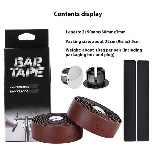 Cinta de Manillar para Bicicleta de Ruta con Textura Cuero PU Perforada - Image 13