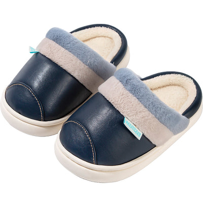 Pantuflas Infantiles Impermeables de Cuero PU con Forro de Algodón - Image 6