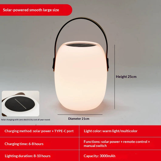 Lámpara Solar Portátil para Jardín con Sistema de Carga - Image 7