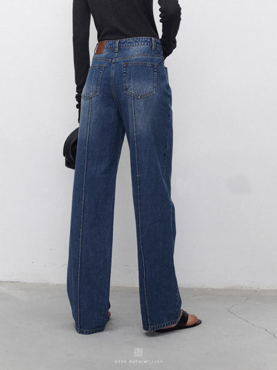 Jeans Mujer Corte Recto con Costuras Tridimensionales - Image 11