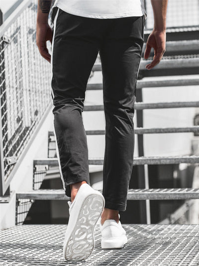 Pantalones Slim Ajustados con Rayas Horizontales para Hombre - Image 5