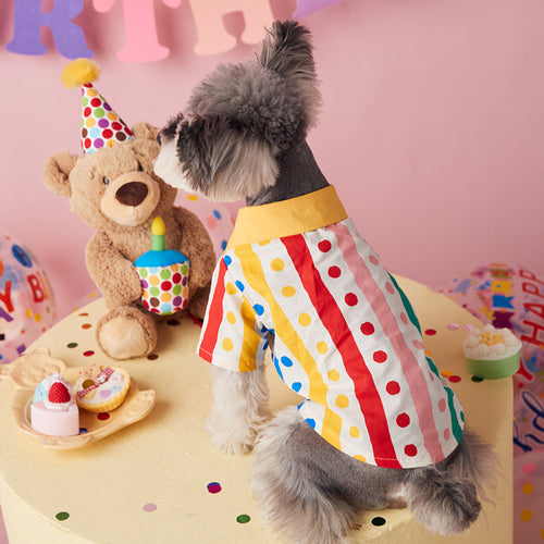 Vestido Infantil Cachorrito Flores con Lunares - Image 4