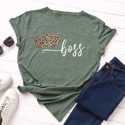 Playera Suelta Estampada de Manga Corta para Mujer - Image 23
