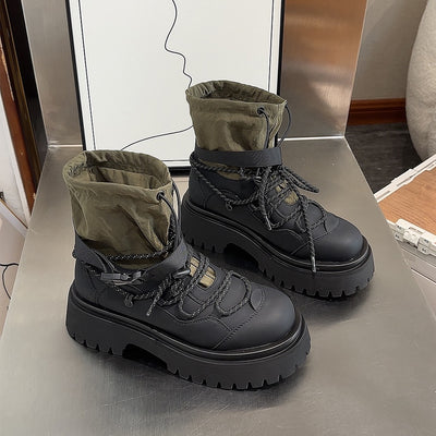 Bota de Trabajo Plataforma Retro para Mujer - Estilo Hiking - Image 5