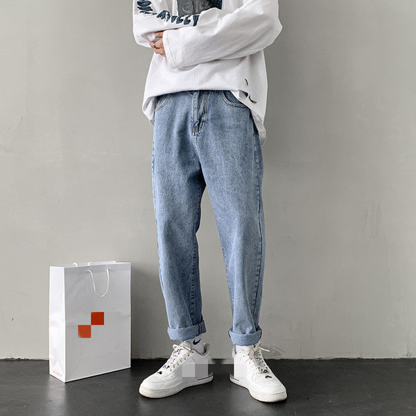 Pantalones Denim Sueltos Tendencia Pareja - Estilo Casual Urbano