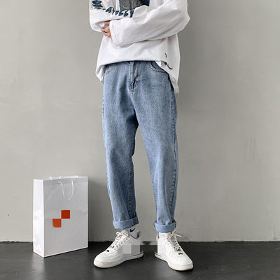 Pantalones Denim Sueltos Tendencia Pareja - Estilo Casual Urbano
