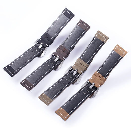 Correa de Reloj en Cuero Gamuza Premium Costura Artesanal Gruesa - Image 3