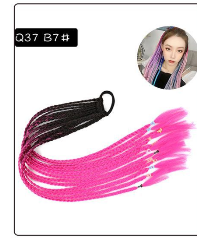 Peluca Trenza Degradado de Tres Hebras Color Twist - Image 30
