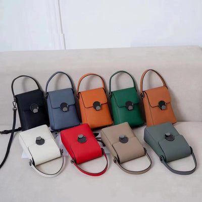 Bolso Bandolera de Cuero Genuino Estilo Coreano Multiuso - Image 15