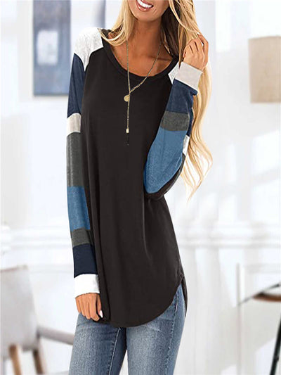 Playera Colorblock Geométrica con Cuello Redondo - Image 2