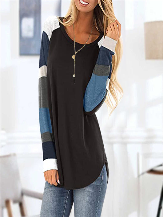 Playera Colorblock Geométrica con Cuello Redondo - Image 2